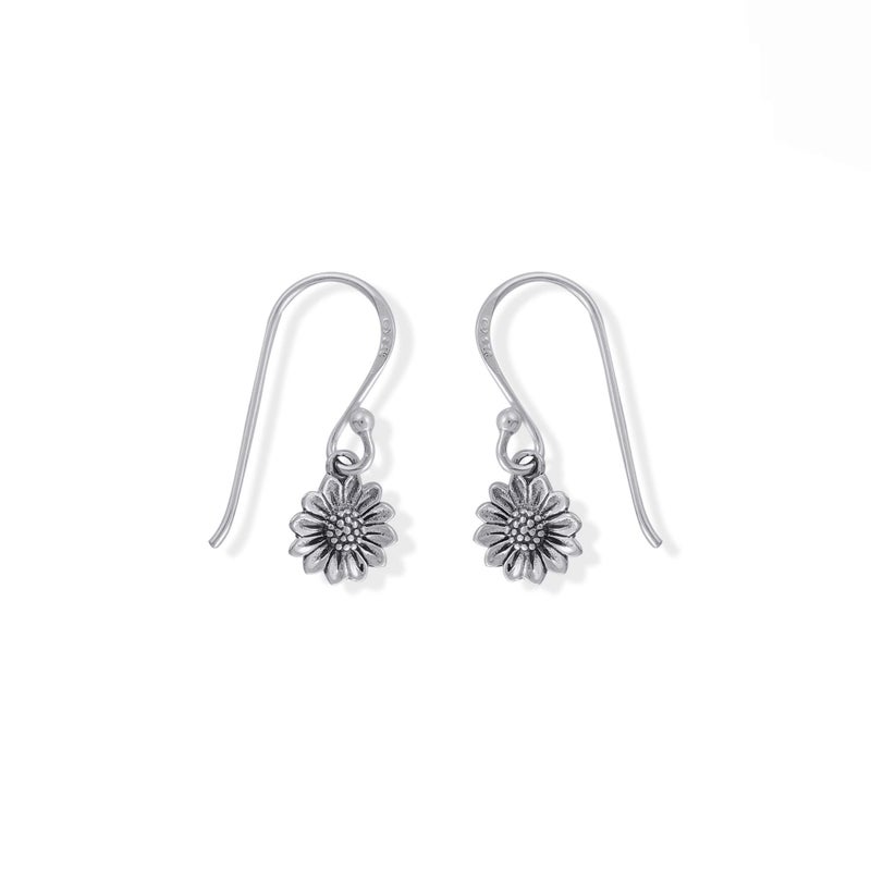 Boma Jewelry Sterling Silver Sunflower Dangle Earrings - Image 1